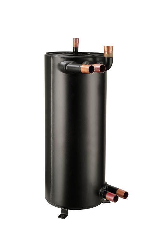 25.4 mm Doppelrohr kleiner Volumen effizienter Tanksicherheitswärmetauscher für Wasserquelle Klimaanlage, Industrie-Kühler