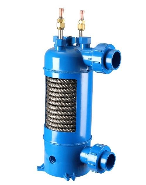 Titaniumrohr PVC-Schalen-Poolwärmetauscher für Schwimmbadwärmepumpe MHTA-15