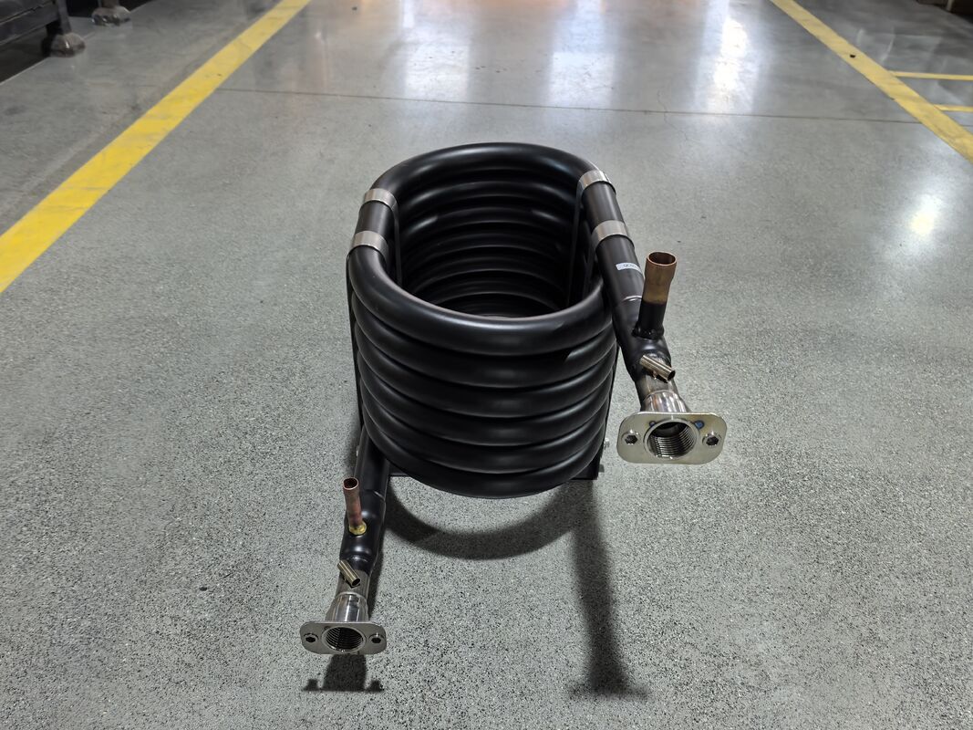 Heizleistung 6 bis 300 kW Koaxialwärmetauscher bei Temperaturbereich von Minus 50 bis 150 Grad Celsius