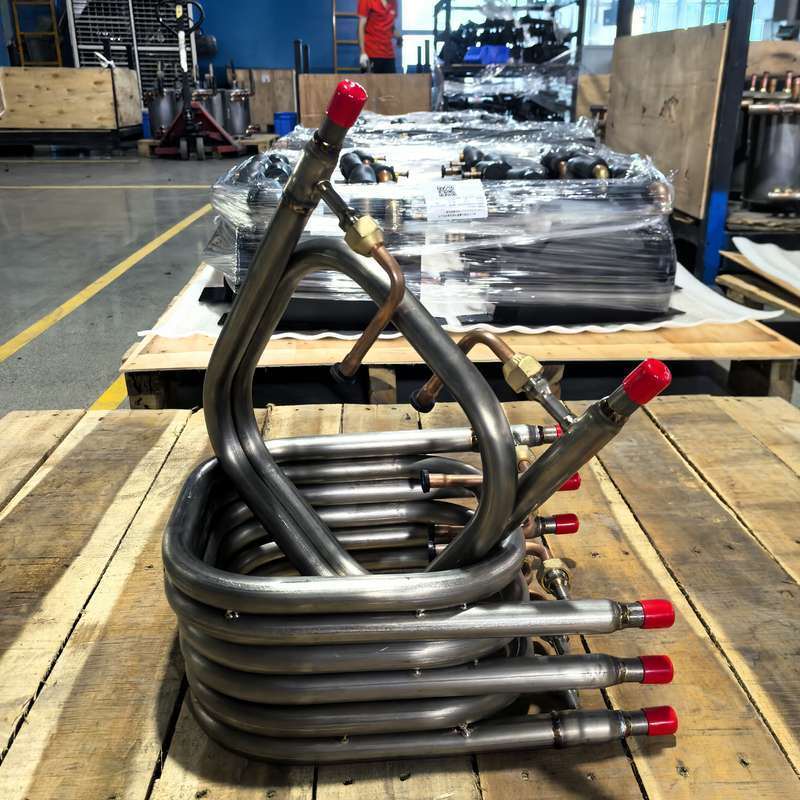 Koaxialer Wärmetauscher aus Titan-TA1-Innenrohrmaterial mit 1,0 MPA wasserseitigem Maximaldruck für dauerhafte industrielle Wärmeübertragung